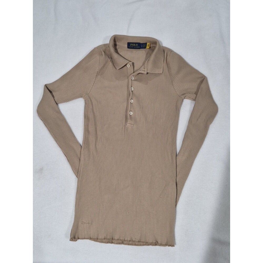 Polo Ralph Lauren Women’s Small Beige Ribbed Top Large